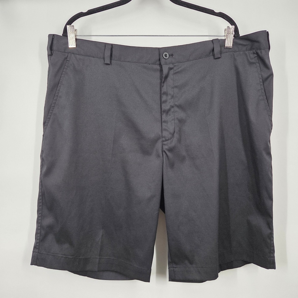 Nike Golf Tour Performance Shorts Men 40 Black Flat Front Slash Pockets Athletic